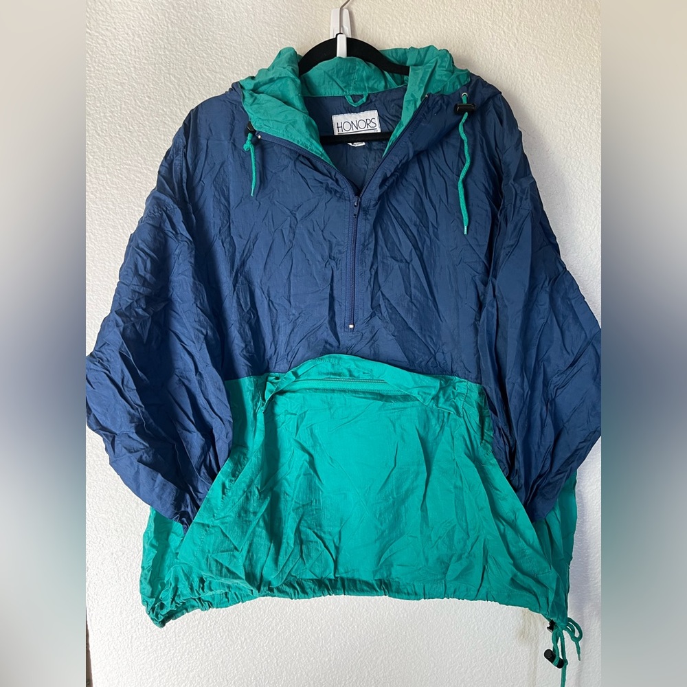 Vintage Blue&Teal Windbreak